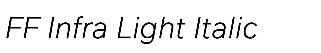 FF Infra Light Italic